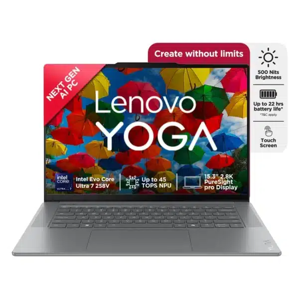 LENOVO YOGA SLIM 7I AURA EDITION 15ILL9 83HM0000US X360 Core ULTRA 7 256V 16GB 1TB 15.3" 2.8K WQXGA+ TOUCHSCREEN 120HZ INTEL ARC WIN 11 LUNA GREY LEBANON BUSINESS LAPTOPS