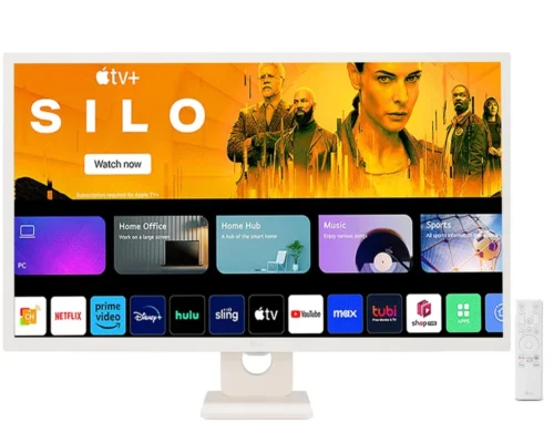 LG Smart Monitor 27u511sa-w (32″, 80cm), FHD IPS Displaywith  Work & Play Smarter ThinQ Home Dashboard AirPlay 2 + Screen Share + Bluetooth Stylish Design – White