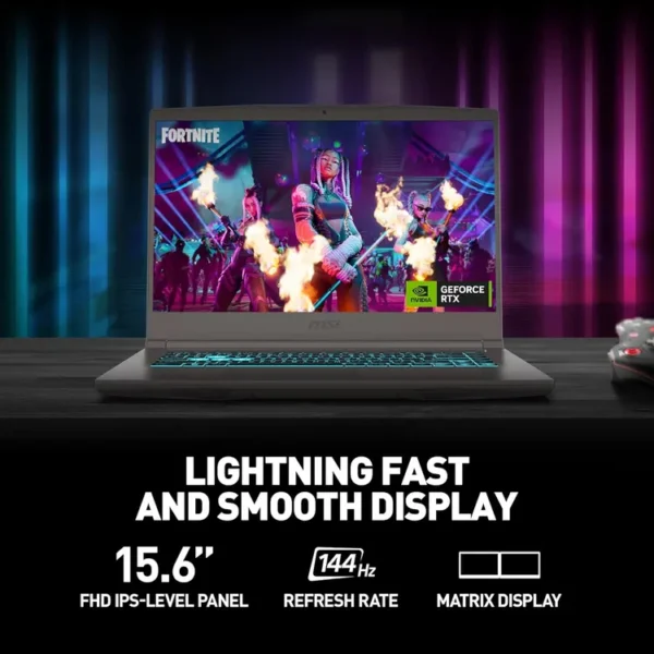 MSI THIN A15 B7466 AMD RYZEN 5 7535HS 8GB DDR5 512GB SSD EN 15.6" FHD 144HZ RTX 4050 6GB WIN 11 GAMING LAPTOP