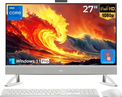 Dell 27 All in One Touchscreen Desktop Computer  27″ FHD IPS Touch Screen Display Intel Core 7 150U 32 GB RAM 1 TB SSD NVIDIA MX570A 2GB