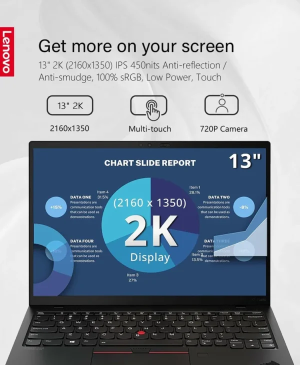 LENOVO THINKPAD X1 NANO G3 LENOVONANOG3 "CORE i7-1370P 16GB 512GB NVME 13.5"" QHD TOUCH WIN11 PRO BLACK LAPTOP IN LEBANON