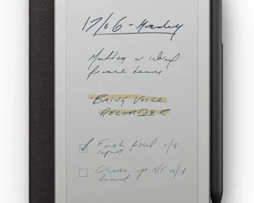 reMarkable Paper Pro Move 7.3″ Paper Tablet with Marker Plus and Mosaic Weave Book Folio, Basalt