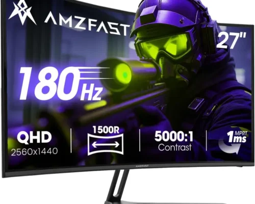 AMAZON 27 CURVED 2K 180HZ HDMI+DP VESA MOUNT GAMING MONITOR