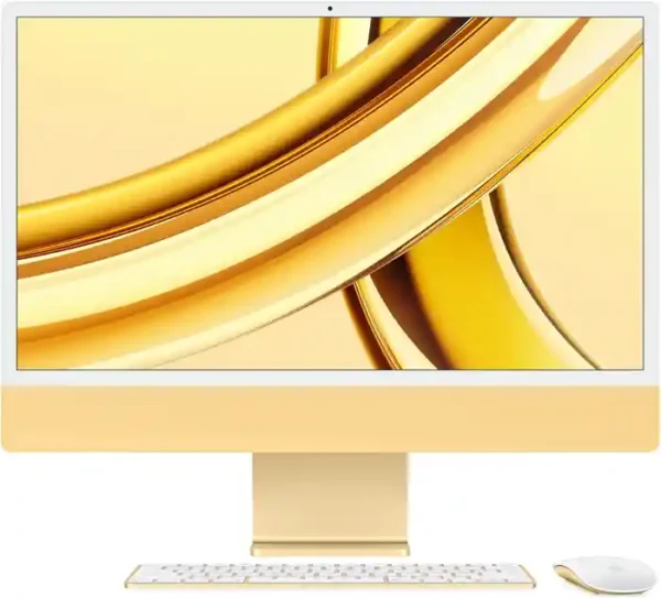 IMac Apple MQRL3LL/A M3 8-Core CPU 8GB DDR5 256GB SSD 24 inch 4.5K 10-Core GPU Yellow BUSINESS DESKTOP 1 YEAR WARINTY