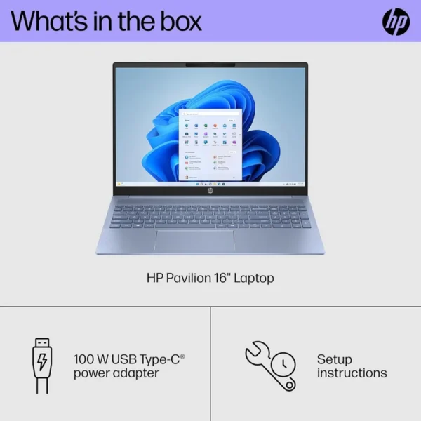 HP PAVILION 16T-AF000 BG4L6U8R#ABA CORE 7 150U 32GB 512GB NVME 16.0 WUXGA BKLT IRSKY BLUE laptops in lebanon