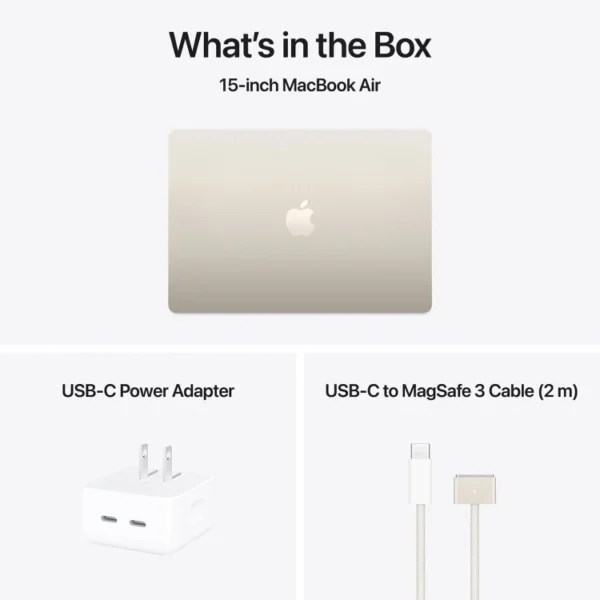 MacBook M4 MW1K3LL/A 10-Core Chip 16GB 512GB SSD EN 15.3" 2880x1864 10-CORE GPU MAC OS/STARLIGHT LAPTOP IN LEBANON
