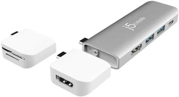 j5create Ultradrive Kit USB-C Dual-Display Modular Dock, - Image 4