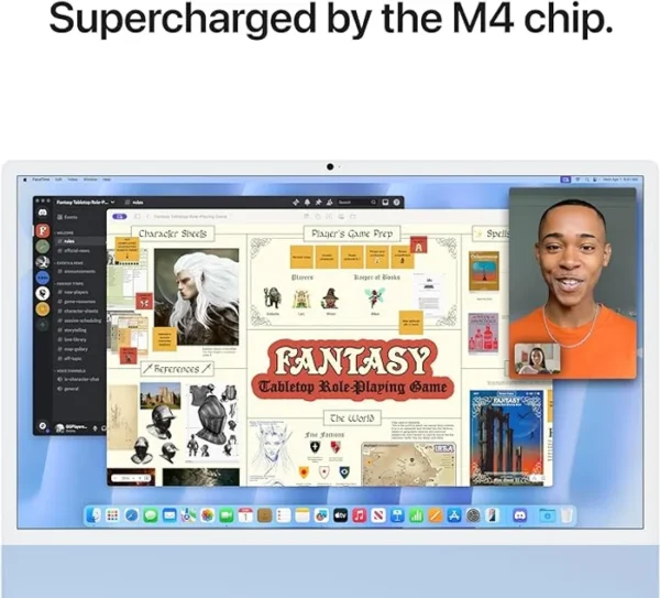 IMAC Apple M4 MD2T4LL/A 10-Core Chip 24GB 512GB SSD EN 24" 4480 x 2520 Retina Display 10-Core GPU | 16-Core Neural Engine "macOS with Apple Intelligence/Magic Keyboard & Magic Mouse BLUE IMAC IN LEBANON