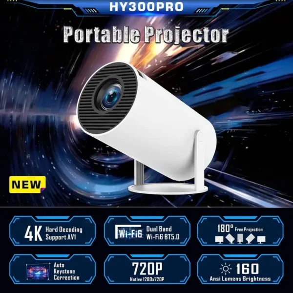 Mini Projector 720P Full HD Home Theater Mini Projector 4k Android Smart Bluetooth Wifi Tv Projector lebanon
