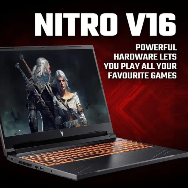 Acer NITRO V 16 ANV16-41-R5K2 GAMING NH.QP0AA.002 AMD Ryzen 7 8845HS 3.8GHz 16GB 1TB SSD NVMe 16" FHD+ (1920x1200) 165Hz NVIDIA® RTX™ 4060 8GB Black BT WIN11 GAMING LAPTOP IN LEBANON