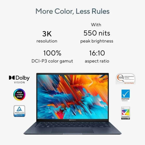 ASUS ZENBOOK S13 INTEL i7-1355U/16GB/1TB NVME/13.3" 2.8K OLED/WIN11 GREY LAPTOP LEBANON