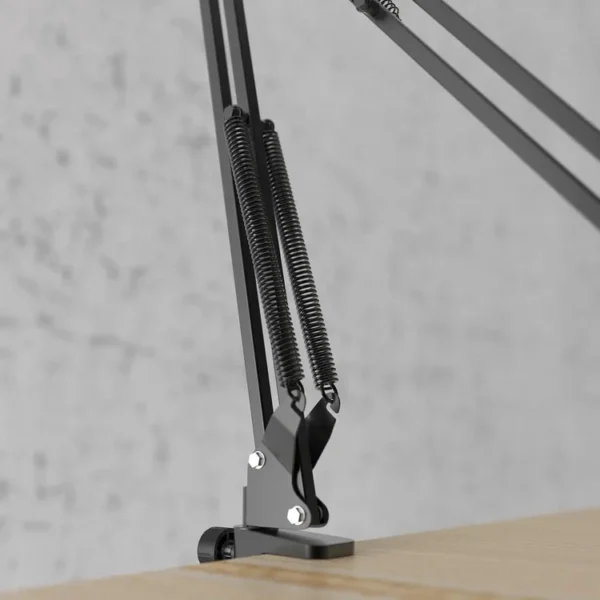 Scissor Boom Arm Mount Mic Stand – Black, Metal Suspension Arm - Image 4