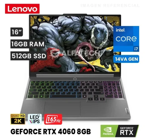 LENOVO LEGION 5 83DG004NUS CORE I7-14650HX 16GB RAM 512GB SSD 16" QHD 2K 165HZ NVIDIA RTX 4060 8GB WIN11 LAPTOP IN LEBANON