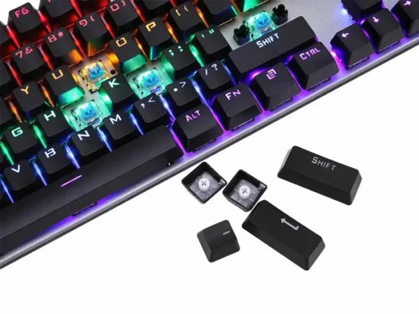 FOREV FV-Q302 illuminated mechanical keyboard with cable 104 EN keys Silver color GAMING KEYBOARD IN LEBANON