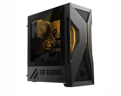 ASUS TUF Gaming Desktop PC Intel Core™ i5-13420H Processor 1.5 GHz 16GB DDR5 1TB SSD NVIDIA® RTX™ 5060TI 8GB RGB KEYBOARD RGB MOUSE ” Solar Eclipse Gray” WIN 11 PRO WIFI 6