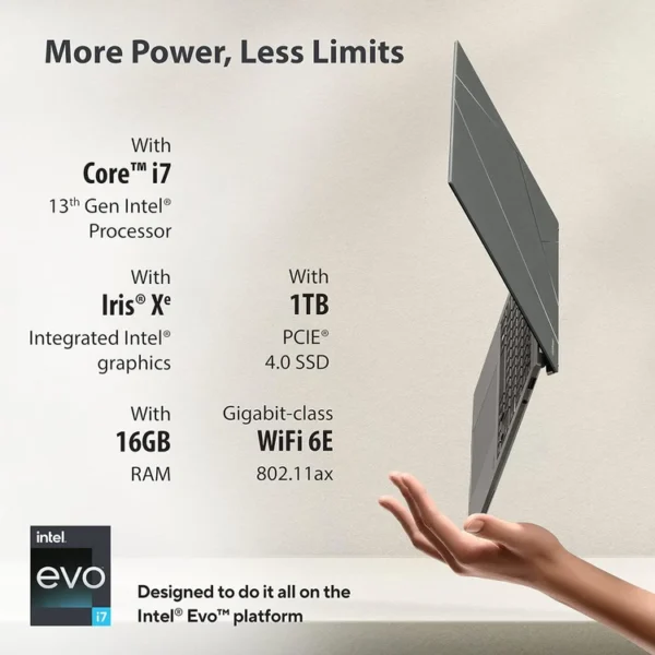 ASUS ZENBOOK S13 INTEL i7-1355U/16GB/1TB NVME/13.3" 2.8K OLED/WIN11 GREY LAPTOP LEBANON