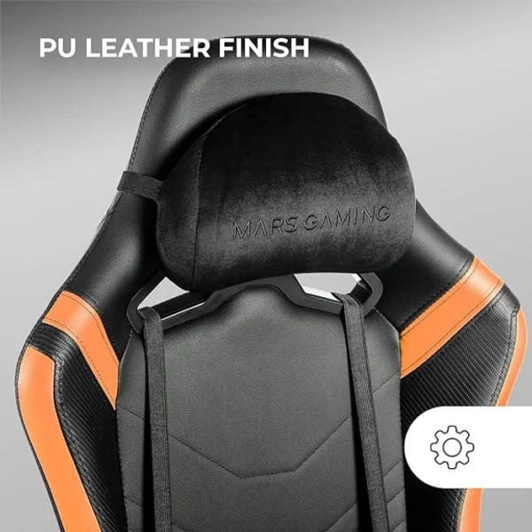 MARS GAMING MGC-PRO PROFESSIONAL GAMING CHAIR MGCPROBK SQUARE ARMREST NECK + BACK SOFT-TOUCH CUSHIONS LEATHERETTE BLACK GAMING CHAIR IN LEBANON