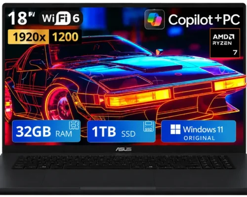ASUS Vivobook 18 RYZEN 7-260 32GB 1TB NVME 18 WUXGA 144HZ AMD Radeon Quiet Blue WIN 11 Pro
