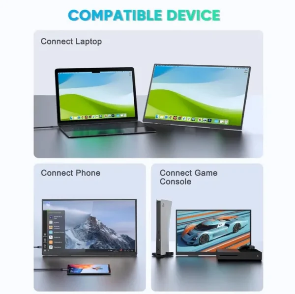 Portable Monitor 18.5inch 1080P FHD USB-C Laptop Monitor HDMI Portable Screen HDR 100Hz Gaming Monitor/SCREEN LEBANON