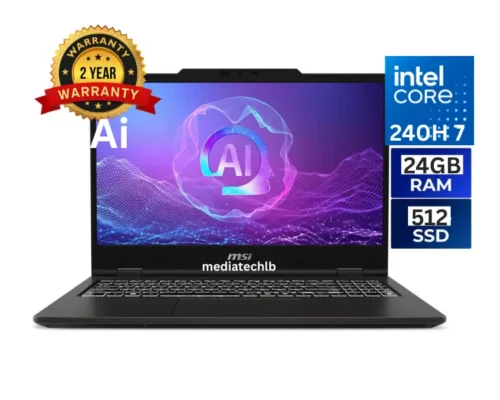 MSI VENTURE PRO 15 Ai Core™ 7 240H 24GB UPTO96GB 512GB NVME EN/AR 15.6″ FHD 144HZ RTX 5060 DDR7 8GB 2 YEARS WARRANTY