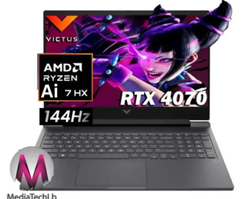 HP VICTUS 16 Ai GAMING AMD Ryzen™ 7 8845HS 512SSD 16GB 16.1″ FHD144Hz NVIDIA® RTX 4070 8GB