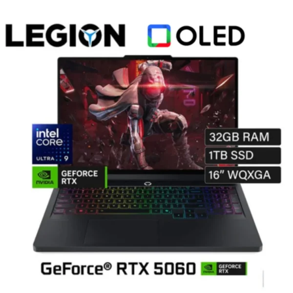 LENOVO LEGION 5 16IAX10 83NX0000US Core™ ULTRA 9 275HX 32GB DDR5 1TB NVME EN 16 WQXGA OLED 240HZ RTX 5060 8GB WIN 11 LAPTOPS IN LEBANON