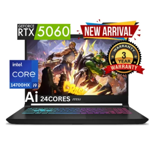 MSI KATANA 15 HX B14WFK 9S7-1587C1-403 Core™ i9-14900HX 24core16GB 1TB NVME 15.6" QHD 2k 165HZ RTX 5060 8GB win11 pro laptop in lebanon