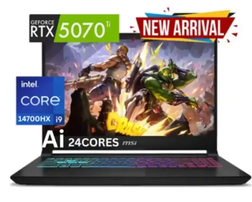 MSI KATANA 15HX B14WGK Intel®Core™ i9-14900HX 16GB 1TB 15.6″ QHD 2K 165Hz NVIDIA RTX™5070 8G Black EN\AR win11 pro