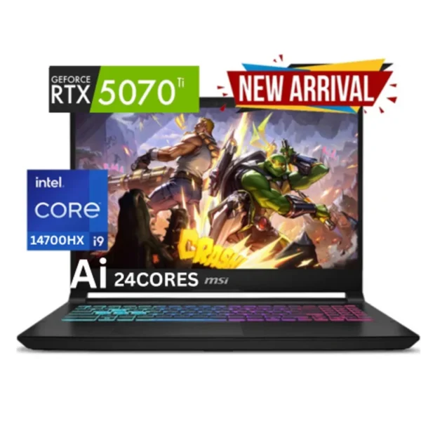  MSI Katana 15 9S7-1587C1-016 Intel Core I9-14900HX 24 CORE  1TB SSD  32GB 15.6 Inch 3K 3200x1800 Nvidia RTX 5070 8GB  W11H Black LAPTOP IN LEBANON