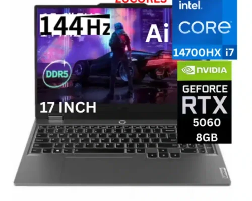 LENOVO LOQ Intel Core i7-14700HX 512GB SSD 24GBRAM 17 Inch 165Hz Nvidia RTX 5060 8GB WIN11 PRO Luna Grey