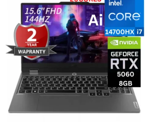 LENOVO LOQ Core™ I7-14700HX 20core 24GB DDR5 512GB NVME EN/AR 15.6″ FHD 144HZ RTX 5060 8GB win 11/LUNA GREY