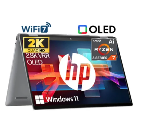B6ZG1U8R HP ENVY X360 14 AMD Ryzen 7 8840HS 1TB SSD 32GB DDR5 14.0 Inch Touch 1920x1200 AMD Radeon Graphics Silver W11H Business Laptop 1 year warranty Laptop in Lebanon