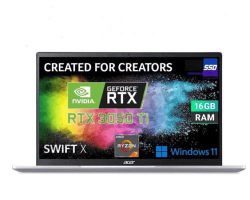 Acer Swift X  Laptop – AMD Ryzen 7 5800U 16GB 512SSD 14 Inch NVIDIA  RTX 3050Ti 4G