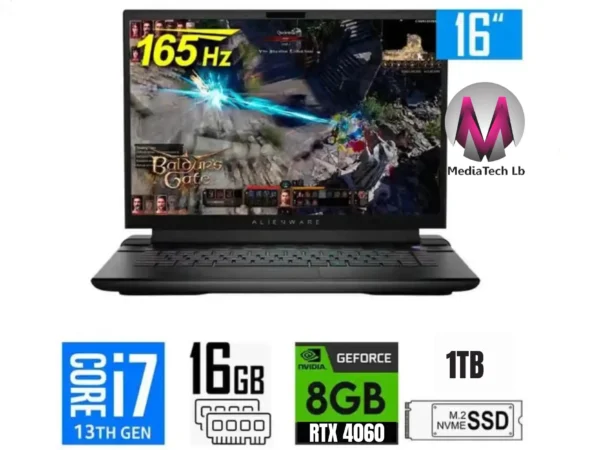 DELL Alienware M16 Core i7-13700HX 16G 512SSD RTX 4060 165hz 16" 2k+ Gaming Laptop Lebanon