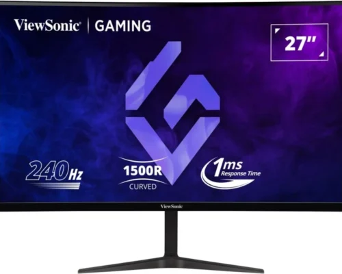 ViewSonic Gaming Monitor 1500R Curved AMD FreeSync Premium Seamless Gameplay 1ms (MPRT) response time Black Stabilization feature Mega Dynamic Contrast dual 2-watt speakers 2 Years Warranty 27 Inch 240 Hz Full HD (1920×1080) 1 Audio 2 HDMI 1 Display port