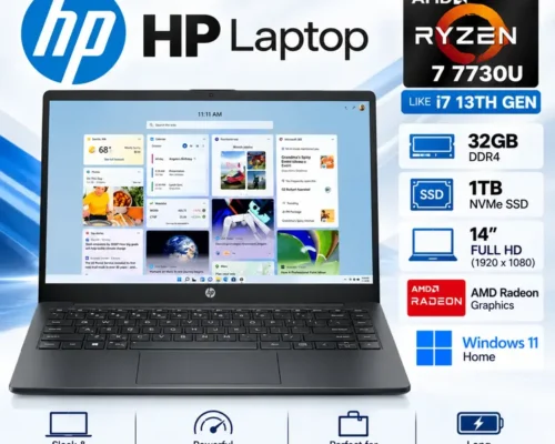 HP AMD Ryzen 7 7730U LIKE I7 13TH GEN  32gb 1TB 14INCH AMD Radeon