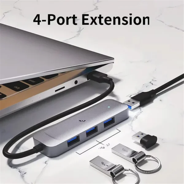 WF11 4 Ports USB3.0 Hub Supports Mac OS/Windows/Linux Up to 5Gbps transfer rate USB-3.0 to 4 x USB3.0 Ports Accessories in lebanon