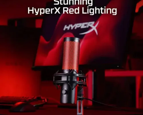 HyperX QuadCast 2 USB Gaming Microphone with Hi-Res Studio-Quality Recording, Tap-to-Mute Sensor