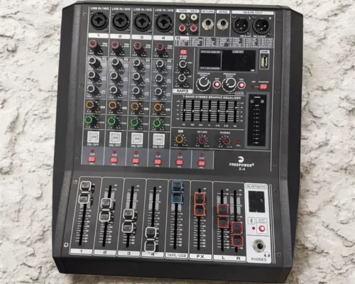 MIXER X4 channel powered audio mixer