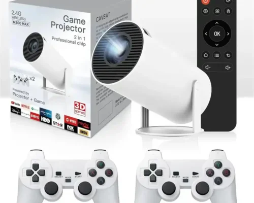 Game Projector With 4K Support 1280x720P Resolution Android WiFi 36000 Games Dual Wireless Controllers LED 90 ORIGINAL