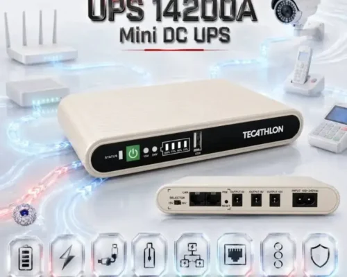 TECATHLON UPS Mini DC UPS 14,200mAh Lithium Battery, LED Status for Routers