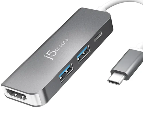 j5create JCD371 USB-C w/ PD 2.0, 2 USB Type-A, HDMI Port Hub