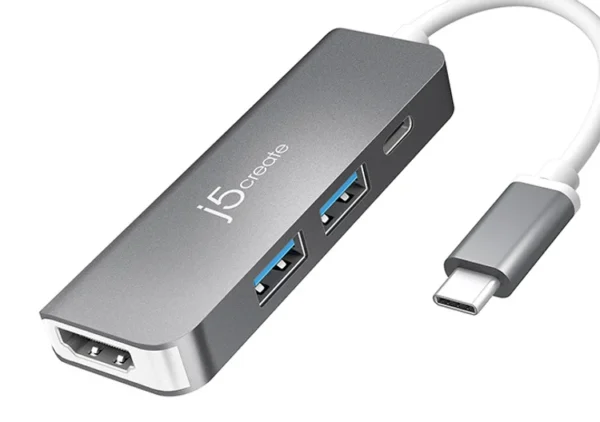 j5create JCD371 USB-C w/ PD 2.0, 2 USB Type-A, HDMI Port Hub Accessories IN LEBANON