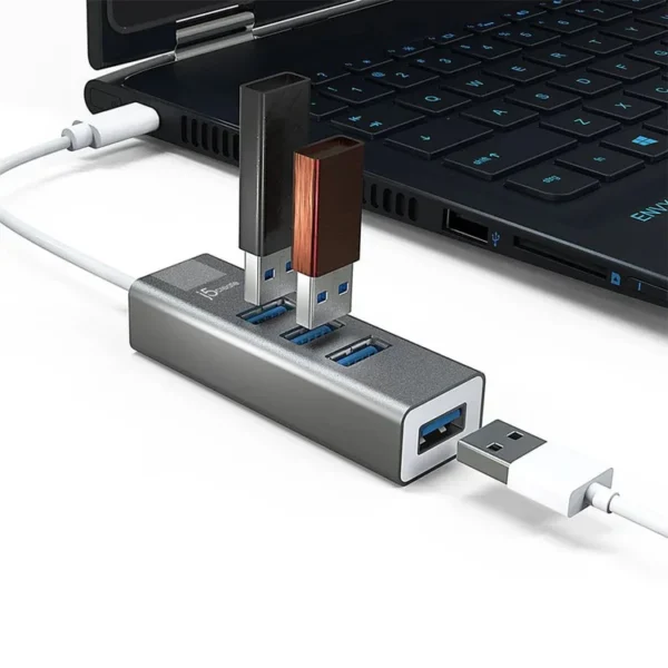 J5Create USB-C™ 4-Port Hub JCH344 - High-Speed USB 3.1 (Gen 1) Hub Compatible with Windows®, macOS®, Linux®, Chrome OS™ - Image 2