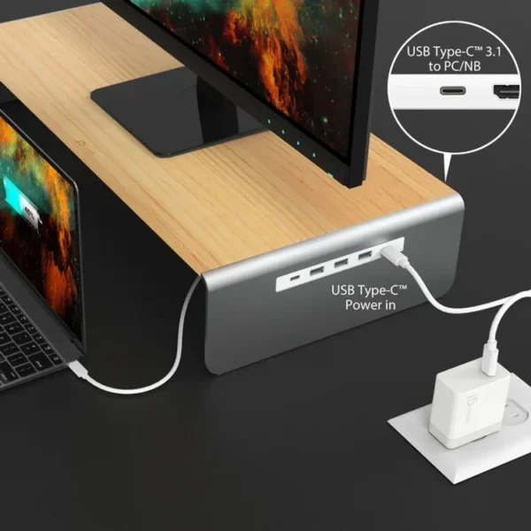 JCT425 Multi-Function Monitor Stand USB Type-C™, 4K HDMI™ & 6-Port USB™ HUB with Power Delivery Accessories in lebanon