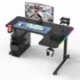 Gaming Desk/Table L-Shaped RGB Carbon Fiber Black L-L 160-60-100-73 RGB