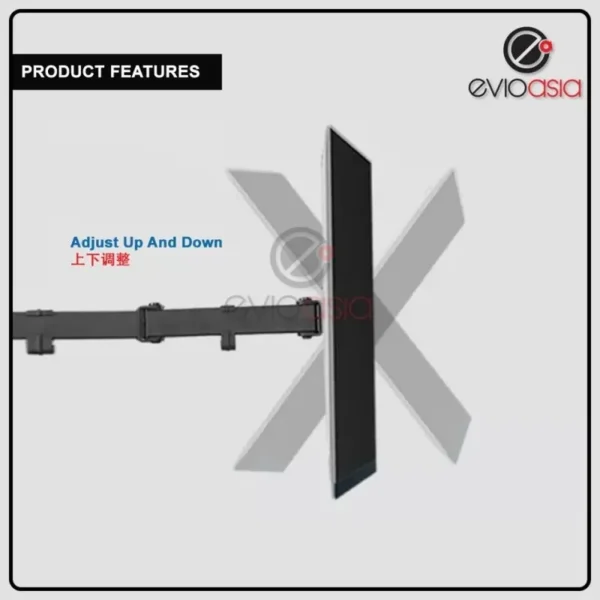 4 MONITOR ARM MOUNT FULLY ADJUSTABLE DESK MOUNT STAND FOR 4 SCREEN UP TO 17”-30 - Image 3