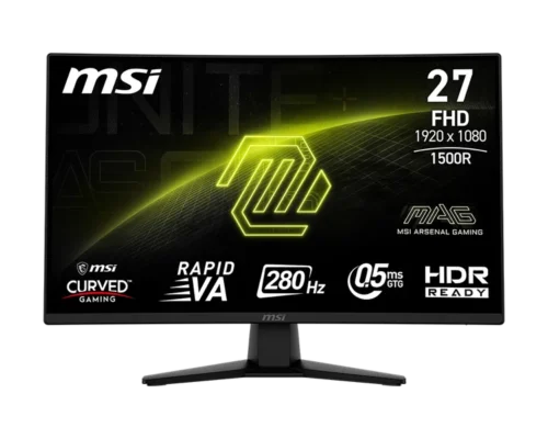MSI MAG274CXF 27″ FHD Gaming Monitor| Curved| Rapid VA| Black| 0.5ms GTG Response Time| Resolution: 1920×1080