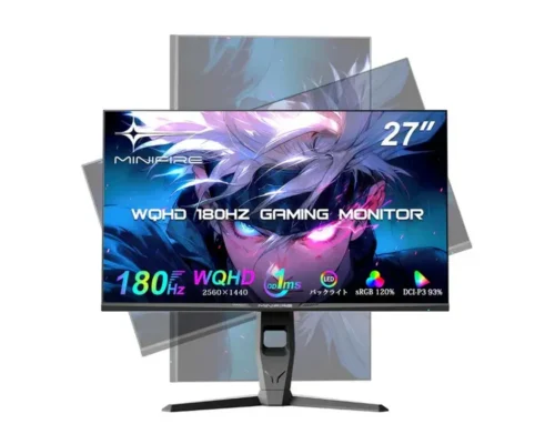 MINIFIRE 27″2K WQHD 2560X1440 180HZ HDMIX2+DPX2 USB X3 ROTATIONAL MONITOR