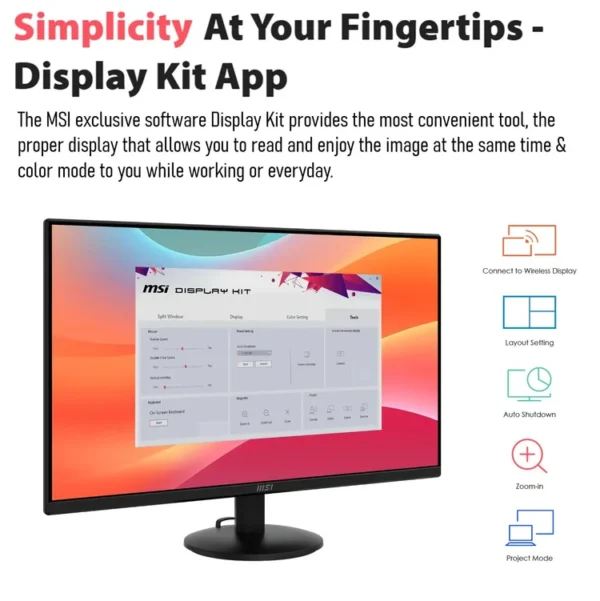 MSI PRO MP252L 24.5-Inch FHD Business Monitor – IPS Panel, 100Hz Refresh Rate 1ms (MPRT) / 4ms (GTG), Eye Care Tech, HDR Ready, Frameless Design, HDMI & DP Ports, Tilt-Adjustable Stand, Display Kit | 1 YEAR WARRANTY